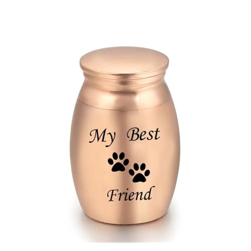 LIZHAYG Tierurnen FüR Hunde Menschliche Asche for Haustiere Gedenkstätten Andenken Einäscherung Urne Sarg Keine Verformung Beerdigung Vögel Katze Hund Container(Gold4) von LIZHAYG