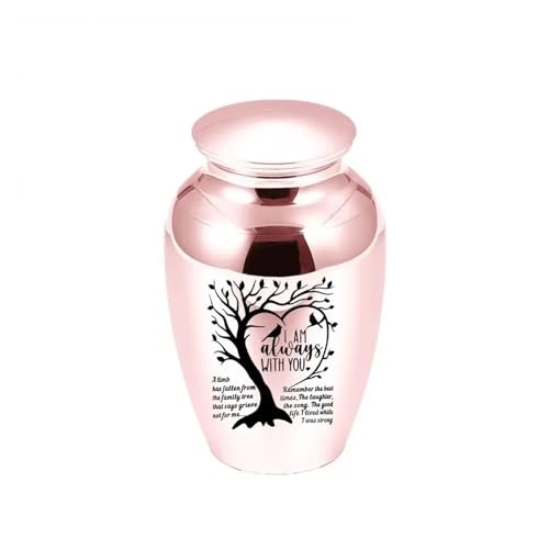 Tierurnen FüR Hunde Haustier Familie Asche Einäscherung Jar Pet Asche Box Leben Baum Asche Jar Pet Supplies(Rose Gold) von LIZHAYG