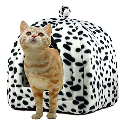 Katzenhöhle Bett Iglu Haustierbett 2 in 1 Faltbar Bequem Dreieck Haustier Katzen Kittbe Bett Zelt Haus Kleine Katzen Welpen Hunde Zelt Bett Haus Waschbar Tragbar Gemütlich Fleece Höhle Versteck (Grau) Katzenhöhle Bett Iglu Haustierbett 2 in 1 Faltbar Bequem Dreieck Haustier Katzen Kittbe Bett Zelt Haus Kleine Katzen Welpen Hunde Zelt Bett Haus Waschbar Tragbar Gemütlich Fleece Höhle Versteck (Grau) von LIZZIE JACOBS