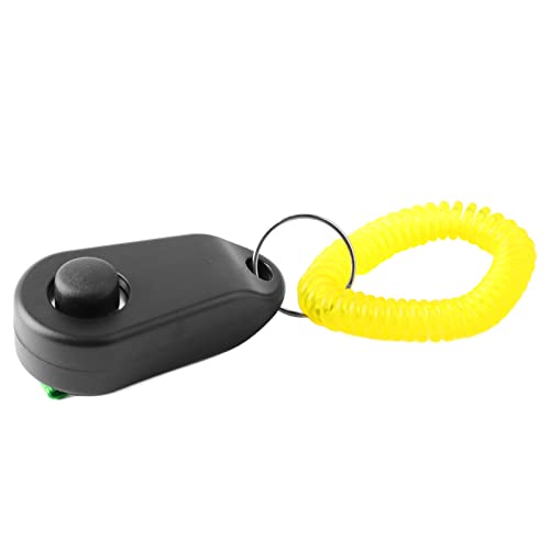 Hundetraining-Clicker-Ring, Interaktiver Piepton, Korrigiert Schlechtes Verhalten, Klarer Klang, Hundetraining-Clicker für Katzen, Haustierzubehör (Black) von LJCM