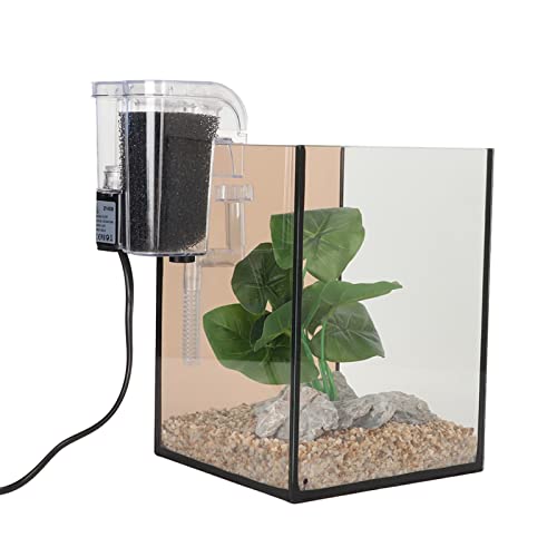 Innovatives, Leises 3-in-1-Starterset für Kleine Aquarien in Schwarz mit LED-Lichtleistungsfilter für das Desktop-Büro (EU-Stecker 220 V) von LJCM