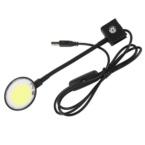 LJCM Aquarium-Lampe, Knopfschalter, 360-Grad-Drehung, Clip-on-USB-Aquarium-Licht, COB-Chip für Süßwasserbecken (SZD-Y400B) von LJCM