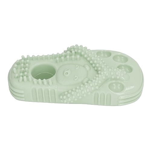 LJCM Hunde-Kauspielzeug, Zahnreinigung, Niedliches, Bissfestes Hunde-Beißspielzeug, TPR, Feine Verarbeitung, Slipper-Form, Als Geschenk (Grün) von LJCM