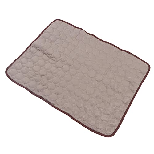 Selbstkühlende Matte für Haustiere, Hautfreundlich, Kühlmatte für Hunde, Waschbar, Faltbar, Aufbewahrung, Weich, Atmungsaktiv, für den Außenbereich (BROWN) von LJCM