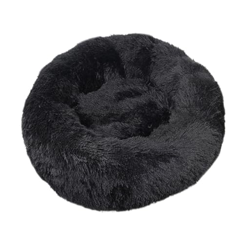 LJWDYS Donut Hundebett Katzenbett, Tragbare Waschbar Haustierbett Für Kleine Und Mittelgroße Hunde Katzen (Color : Black, Size : 100cm) von LJWDYS