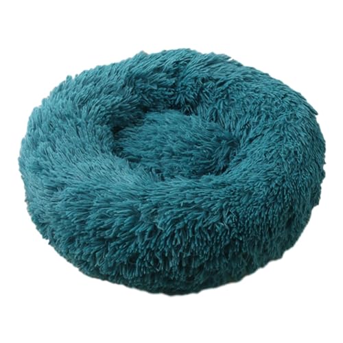 LJWDYS Donut Hundebett Katzenbett, Tragbare Waschbar Haustierbett Für Kleine Und Mittelgroße Hunde Katzen (Color : Blue, Size : 100cm) von LJWDYS