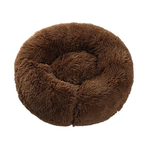 LJWDYS Donut Hundebett Katzenbett, Tragbare Waschbar Haustierbett Für Kleine Und Mittelgroße Hunde Katzen (Color : Coffee, Size : 40cm) von LJWDYS