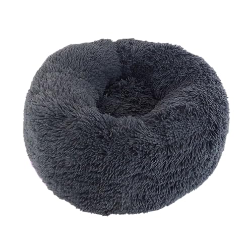 LJWDYS Donut Hundebett Katzenbett, Tragbare Waschbar Haustierbett Für Kleine Und Mittelgroße Hunde Katzen (Color : Darkgrey, Size : 40cm) von LJWDYS