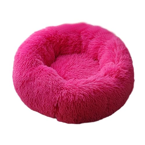 LJWDYS Donut Hundebett Katzenbett, Tragbare Waschbar Haustierbett Für Kleine Und Mittelgroße Hunde Katzen (Color : DeepPink, Size : 50cm) von LJWDYS