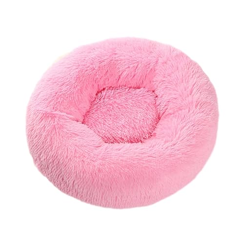 LJWDYS Donut Hundebett Katzenbett, Tragbare Waschbar Haustierbett Für Kleine Und Mittelgroße Hunde Katzen (Color : HotPink, Size : 50cm) von LJWDYS