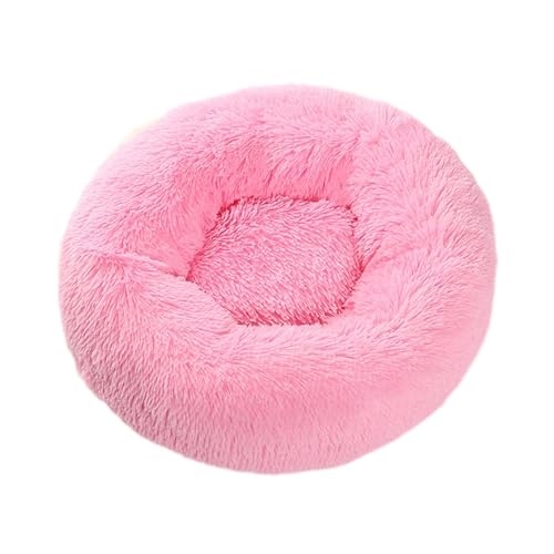 LJWDYS Donut Hundebett Katzenbett, Tragbare Waschbar Haustierbett Für Kleine Und Mittelgroße Hunde Katzen (Color : HotPink, Size : 50cm) von LJWDYS