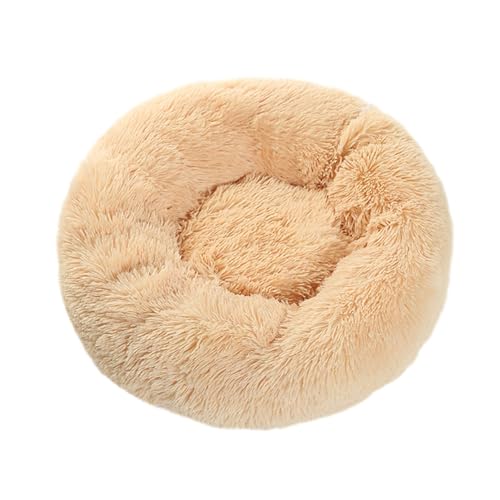 LJWDYS Donut Hundebett Katzenbett, Tragbare Waschbar Haustierbett Für Kleine Und Mittelgroße Hunde Katzen (Color : Moccasin, Size : 100cm) von LJWDYS