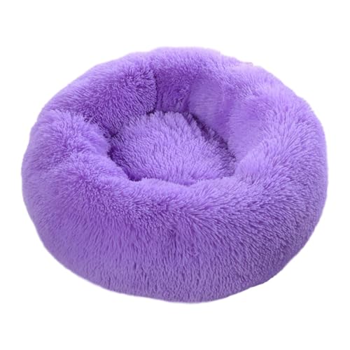 LJWDYS Donut Hundebett Katzenbett, Tragbare Waschbar Haustierbett Für Kleine Und Mittelgroße Hunde Katzen (Color : Purple, Size : 100cm) von LJWDYS