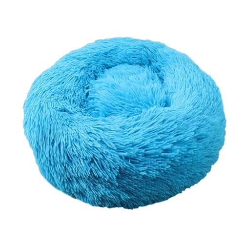 LJWDYS Donut Hundebett Katzenbett, Tragbare Waschbar Haustierbett Für Kleine Und Mittelgroße Hunde Katzen (Color : SkyBlue, Size : 100cm) von LJWDYS