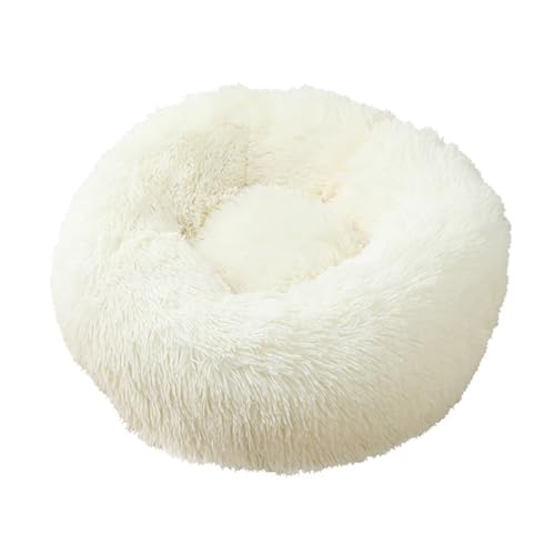 LJWDYS Donut Hundebett Katzenbett, Tragbare Waschbar Haustierbett Für Kleine Und Mittelgroße Hunde Katzen (Color : White, Size : 100cm) von LJWDYS