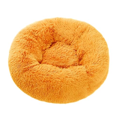 LJWDYS Donut Hundebett Katzenbett, Tragbare Waschbar Haustierbett Für Kleine Und Mittelgroße Hunde Katzen (Color : Yellow, Size : 40cm) von LJWDYS