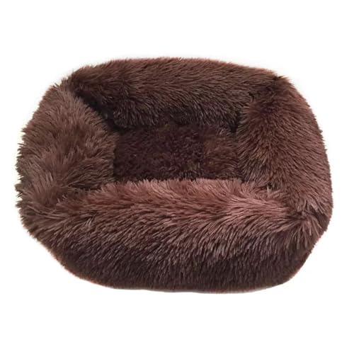 LJWDYS Waschbar Hundebett Katzenbett, Anti-Angst rutschfest Hundekorb Haustierbett Für Katzen Große Mittelgroße & Kleine Hunde (Color : Coffee, Size : L) von LJWDYS