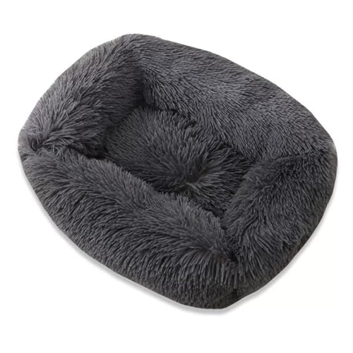 LJWDYS Waschbar Hundebett Katzenbett, Anti-Angst rutschfest Hundekorb Haustierbett Für Katzen Große Mittelgroße & Kleine Hunde (Color : Darkgray, Size : L) von LJWDYS