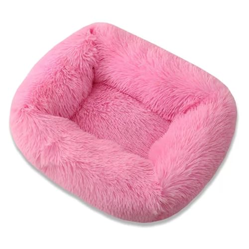 LJWDYS Waschbar Hundebett Katzenbett, Anti-Angst rutschfest Hundekorb Haustierbett Für Katzen Große Mittelgroße & Kleine Hunde (Color : Pink, Size : L) von LJWDYS