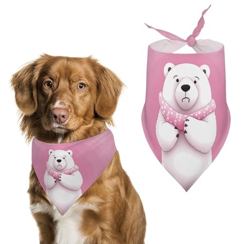 Halstuch für Hunde, Motiv: Eisbär, waschbar, verstellbar, Dreieckstuch, atmungsaktiv, für kleine, mittelgroße und große Haustiere, niedliches modisches Haustierzubehör Halstuch für Hunde, Motiv: Eisbär, waschbar, verstellbar, Dreieckstuch, atmungsaktiv, für kleine, mittelgroße und große Haustiere, niedliches modisches Haustierzubehör von LKHDS