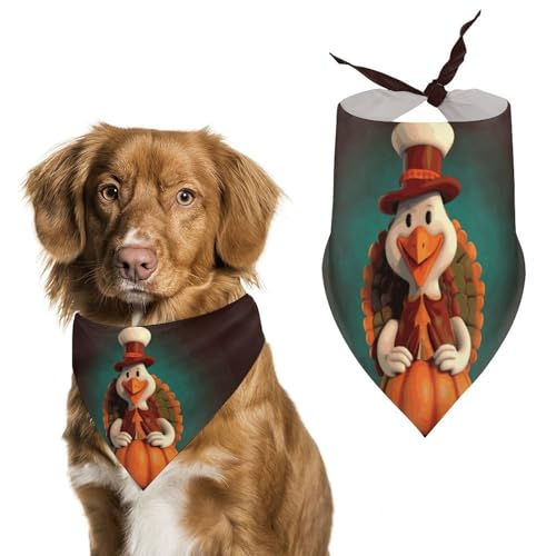 Happy Thanksgiving Hundehalstuch, waschbar, verstellbar, dreieckig, atmungsaktiv, für kleine, mittelgroße und große Haustiere, niedliches modisches Haustierzubehör Happy Thanksgiving Hundehalstuch, waschbar, verstellbar, dreieckig, atmungsaktiv, für kleine, mittelgroße und große Haustiere, niedliches modisches Haustierzubehör von LKHDS