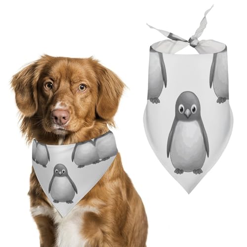 Hundehalstuch, waschbar, verstellbar, dreieckig, atmungsaktiv, für kleine, mittelgroße und große Haustiere, niedliches modisches Haustier-Accessoire, Grau Hundehalstuch, waschbar, verstellbar, dreieckig, atmungsaktiv, für kleine, mittelgroße und große Haustiere, niedliches modisches Haustier-Accessoire, Grau von LKHDS