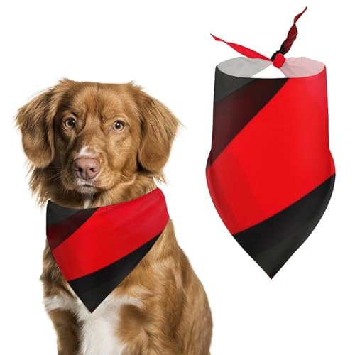 Hundehalstuch, waschbar, verstellbar, dreieckig, atmungsaktiv, für kleine, mittelgroße und große Haustiere, niedliches modisches Haustier-Accessoire, Rot / Schwarz Hundehalstuch, waschbar, verstellbar, dreieckig, atmungsaktiv, für kleine, mittelgroße und große Haustiere, niedliches modisches Haustier-Accessoire, Rot / Schwarz von LKHDS
