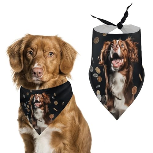 Hundehalstuch, waschbar und verstellbar, dreieckig, atmungsaktiv, für kleine, mittelgroße und große Haustiere, niedliches modisches Haustierzubehör Hundehalstuch, waschbar und verstellbar, dreieckig, atmungsaktiv, für kleine, mittelgroße und große Haustiere, niedliches modisches Haustierzubehör von LKHDS