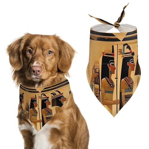 Hundehalstuch für Frauen im alten Ägypten, waschbar und verstellbar, dreieckig, atmungsaktiv, für kleine, mittelgroße und große Haustiere, niedliches modisches Haustierzubehör Hundehalstuch für Frauen im alten Ägypten, waschbar und verstellbar, dreieckig, atmungsaktiv, für kleine, mittelgroße und große Haustiere, niedliches modisches Haustierzubehör von LKHDS