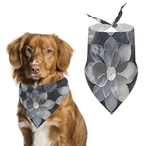 Hundehalstuch mit Blumenmuster, waschbar und verstellbar, dreieckig, atmungsaktiv, für kleine, mittelgroße und große Haustiere, niedliches modisches Haustierzubehör Hundehalstuch mit Blumenmuster, waschbar und verstellbar, dreieckig, atmungsaktiv, für kleine, mittelgroße und große Haustiere, niedliches modisches Haustierzubehör von LKHDS