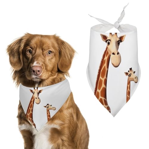 Hundehalstuch mit Giraffen-Motiv, waschbar und verstellbar, atmungsaktiv, für kleine, mittelgroße und große Haustiere, niedliches modisches Haustierzubehör Hundehalstuch mit Giraffen-Motiv, waschbar und verstellbar, atmungsaktiv, für kleine, mittelgroße und große Haustiere, niedliches modisches Haustierzubehör von LKHDS