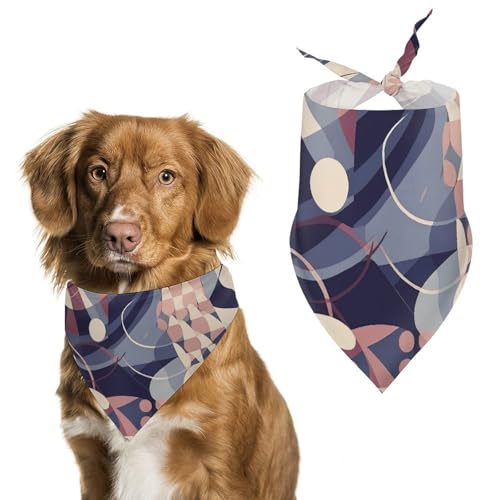 Hundehalstuch mit abstrakten geometrischen Linien, waschbar und verstellbar, dreieckig, atmungsaktiv, für kleine, mittelgroße und große Haustiere, niedliches modisches Haustierzubehör Hundehalstuch mit abstrakten geometrischen Linien, waschbar und verstellbar, dreieckig, atmungsaktiv, für kleine, mittelgroße und große Haustiere, niedliches modisches Haustierzubehör von LKHDS