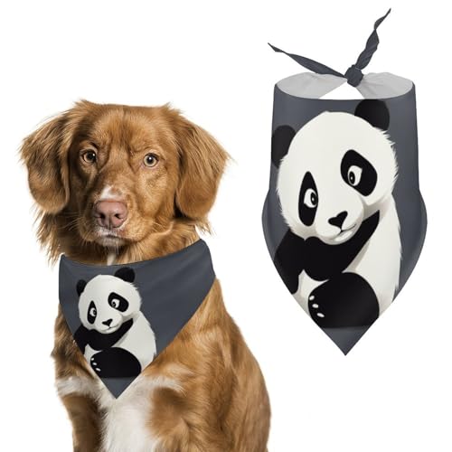 Panda Tier-Hunde-Halstuch, waschbar, verstellbar, Dreieckstuch, atmungsaktiv, für kleine, mittelgroße und große Haustiere, niedliches modisches Haustierzubehör Panda Tier-Hunde-Halstuch, waschbar, verstellbar, Dreieckstuch, atmungsaktiv, für kleine, mittelgroße und große Haustiere, niedliches modisches Haustierzubehör von LKHDS