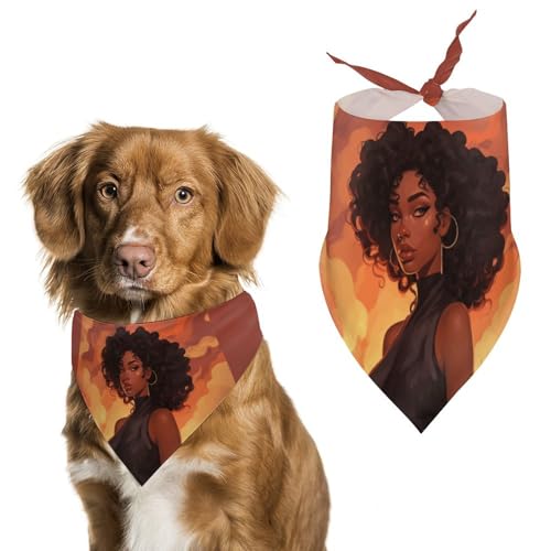 Schönes, schwarzes Hundehalstuch, waschbar und verstellbar, Dreieckstuch, atmungsaktiv, für kleine, mittelgroße und große Haustiere, niedliches modisches Haustier-Accessoire Schönes, schwarzes Hundehalstuch, waschbar und verstellbar, Dreieckstuch, atmungsaktiv, für kleine, mittelgroße und große Haustiere, niedliches modisches Haustier-Accessoire von LKHDS
