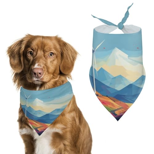 Windmühle Hundehalstuch, flach, waschbar, verstellbar, dreieckig, atmungsaktiv, für kleine, mittelgroße und große Haustiere, niedliches modisches Haustierzubehör Windmühle Hundehalstuch, flach, waschbar, verstellbar, dreieckig, atmungsaktiv, für kleine, mittelgroße und große Haustiere, niedliches modisches Haustierzubehör von LKHDS