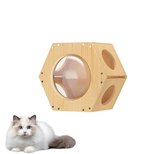 LKPMGOA Katzen-Wandmöbel, Eck-Kletterregal, Sitzstangen, Katzenlaufstege für Die Wand, Frei Kombinierbar, zum Klettern, Spielen, Schlafen, Kratzen(50 * 43cm) von LKPMGOA