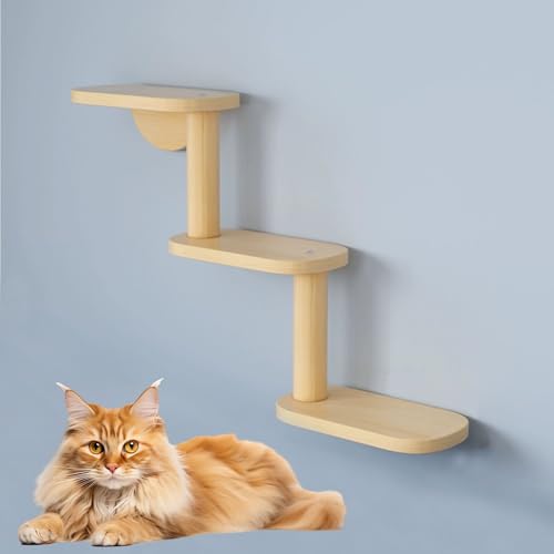 LKPMGOA Katzen-Wandmöbel, Eck-Kletterregal, Sitzstangen, Katzenlaufstege für Die Wand, Frei Kombinierbar, zum Klettern, Spielen, Schlafen, Kratzen(72 * 42cm) von LKPMGOA