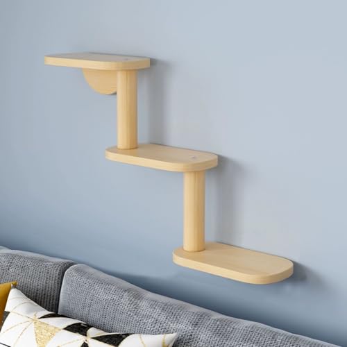 LKPMGOA Katzenwandregale, Katzenregale und Sitzstangen für Die Wand, Platzsparend, Verstärkte Platte, Frei Kombinierbar(72 * 42cm) von LKPMGOA