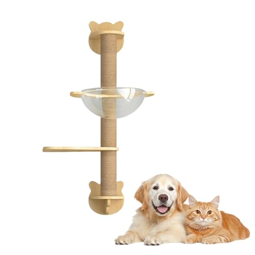 LKPMGOA Kletterregal für Wohnungskatzen, Katzenwandregale und Montierte Sitzstangen, Erweitern Sie Ihren Platz, Glatte Plattenoberfläche, Frei Kombinierbar(105 * 40cm) von LKPMGOA