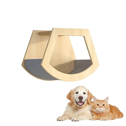 LKPMGOA Kletterregal für Wohnungskatzen, Katzenwandregale und Montierte Sitzstangen, Erweitern Sie Ihren Platz, Glatte Plattenoberfläche, Frei Kombinierbar(37 * 45cm) von LKPMGOA