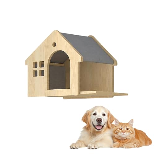 LKPMGOA Kletterregal für Wohnungskatzen, Katzenwandregale und Montierte Sitzstangen, Erweitern Sie Ihren Platz, Glatte Plattenoberfläche, Frei Kombinierbar(45 * 30 * 35cm-1) von LKPMGOA