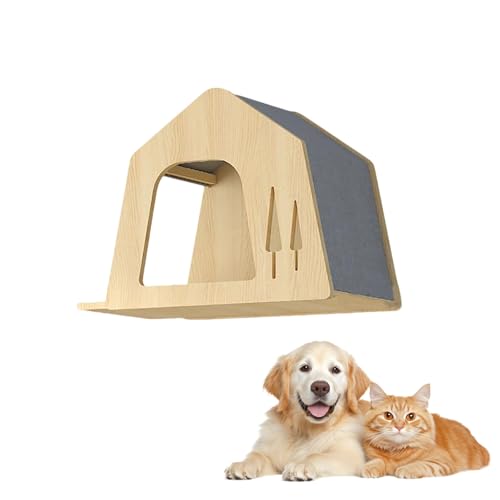 LKPMGOA Kletterregal für Wohnungskatzen, Katzenwandregale und Montierte Sitzstangen, Erweitern Sie Ihren Platz, Glatte Plattenoberfläche, Frei Kombinierbar(45 * 30 * 35cm-2) von LKPMGOA