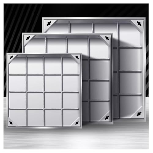 LKSGJSNB Klärgrubenabdeckungen, Eingelassene Klärgrubenabdeckung mit Rahmen, unsichtbare, bündige Design-Abdeckung for Abwasserbecken for den Hof(8cm,90 * 90cm/35.4 * 35.4in) von LKSGJSNB