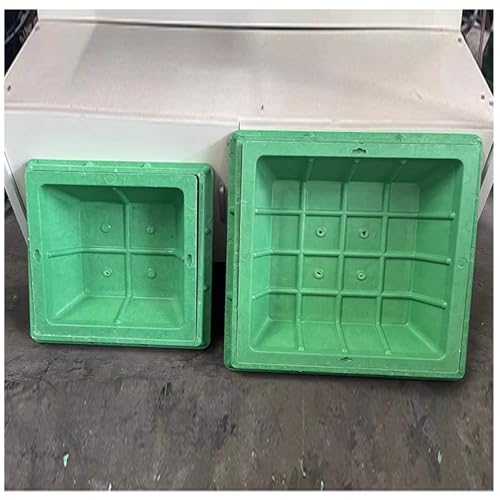 LKSGJSNB Klärgrubenabdeckungen, Kreisförmiger Schachtdeckel und Rahmen aus Harz, unsichtbare, bündige Abwasserbeckenabdeckung for den Hof, Klärgrubendeckel mit Sockel(B80*80CM/31.5 * 31.5IN) von LKSGJSNB