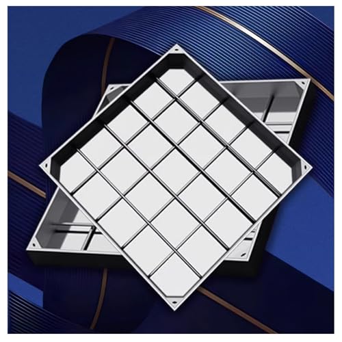 LKSGJSNB Klärgrubenabdeckungen, Quadratische Abwasserabdeckung und -Basis aus Edelstahl, Schachtabdeckung und Rahmen aus Edelstahl(5cm,90 * 90cm/35.4 * 35.4in) von LKSGJSNB