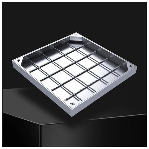 LKSGJSNB Klärgrubenabdeckungen, Quadratische Abwasserabdeckung und -Basis aus Edelstahl, Schachtabdeckung und Rahmen aus Edelstahl(5cm,90 * 90cm/35.4 * 35.4in) von LKSGJSNB