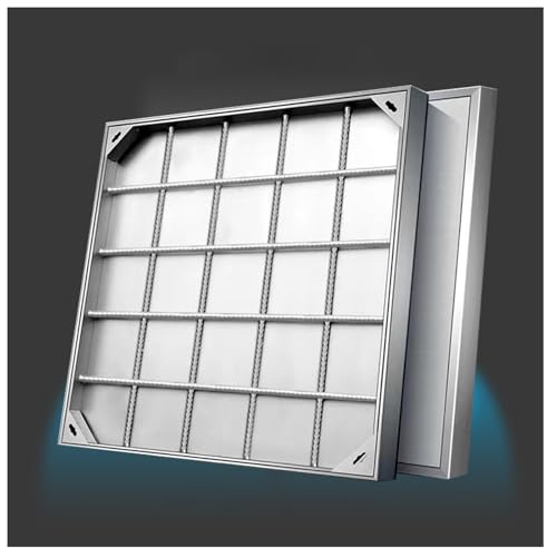 LKSGJSNB Klärgrubenabdeckungen, Quadratische Abwasserabdeckung und -Basis aus Edelstahl, Schachtabdeckung und Rahmen aus Edelstahl(8cm,80 * 80cm/31.5 * 31.5in) von LKSGJSNB
