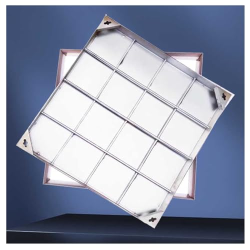 LKSGJSNB Klärgrubenabdeckungen, Schachtabdeckung und Rahmen aus Edelstahl, quadratischer Klärgrubendeckel mit Sockel, unsichtbare, bündige Abwasserbeckenabdeckung(5cm,100 * 100cm/39.3 * 39.3in) von LKSGJSNB