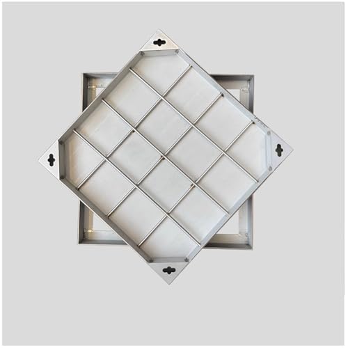 LKSGJSNB Klärgrubenabdeckungen, Schachtabdeckung und Rahmen aus Edelstahl, versenkte Klärgrubenabdeckung aus Edelstahl, stark belastbare, unsichtbare Schachtabdeckung(5cm,40 * 40cm/15.7 * 15.7in) von LKSGJSNB