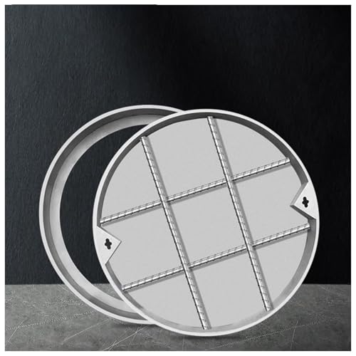 LKSGJSNB Klärgrubenabdeckungen, Unsichtbare, bündige Abwasserbeckenabdeckung, runder Schachtdeckel, robuster Klärgrubendeckel mit Sockel(D80cm/31.5in) von LKSGJSNB